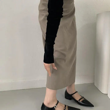 Xajzpa Boat Shoe Female Footwear Pointed Toe Autumn Black Flats Dress Summer New Fall Women Shoes Autumn Black Flats Pointed Toe Female